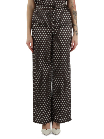 MARRONE | Pantalone gamba larga BAOBAB