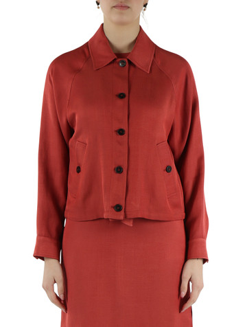 CORALLO | Giacchino in twill di viscosa e lino BAIA1