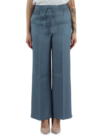 CARTA DA ZUCCHERO | Pantalone in twill di viscosa e lino PACCHE