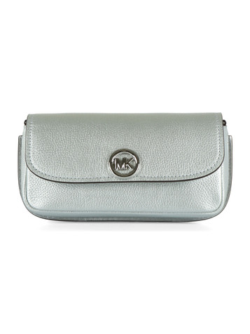 ARGENTO | Borsa a tracolla in pelle laminata NOLITA Small