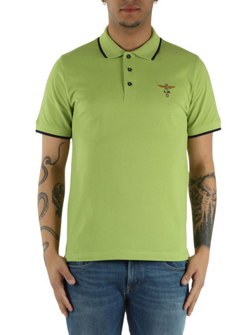 VERDE CHIARO | Polo in cotone piquet regular fit