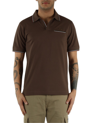 MARRONE | Polo derby regular fit in cotone