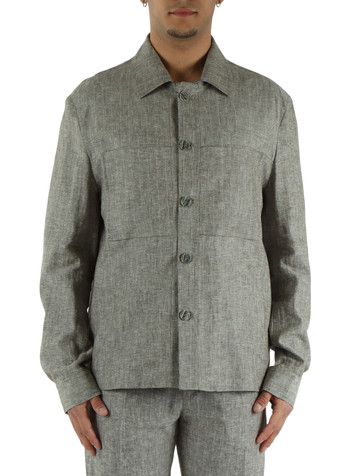 GRIGIO | Overshirt BOA in lino e viscosa