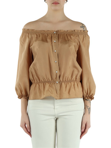 CAMMELLO | Camicia in twill di viscosa