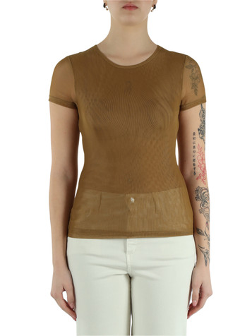 KAKI | Top in tulle stretch MANTO