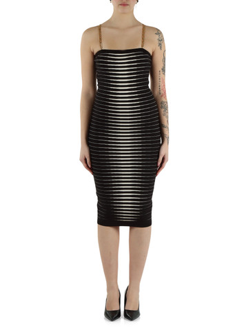 NERO | Abito aderente in maglina di misto viscosa