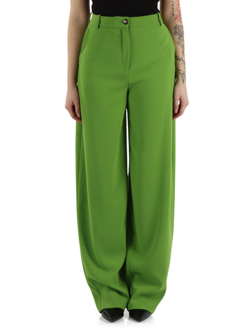 VERDE | Pantalone oversize in crepe