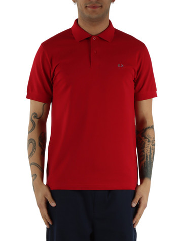 ROSSO | Polo in cotone piquet stretch