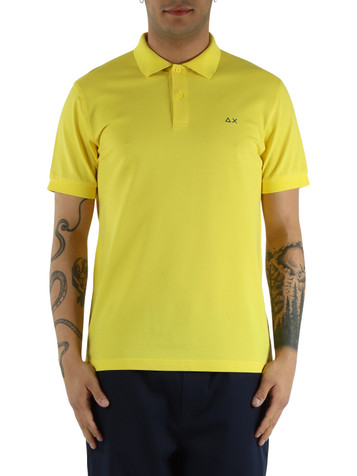 GIALLO | Polo in cotone piquet stretch
