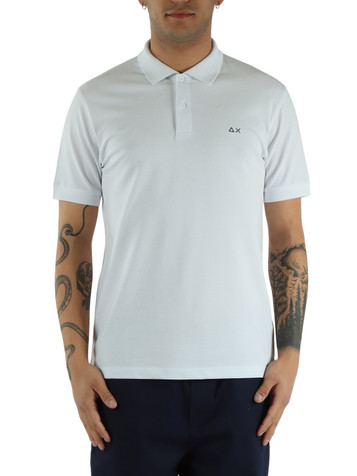 BIANCO | Polo in cotone piquet stretch