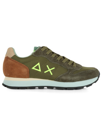 VERDE MILITARE | Sneakers in pelle e tessuto TOM MULTICOLOR