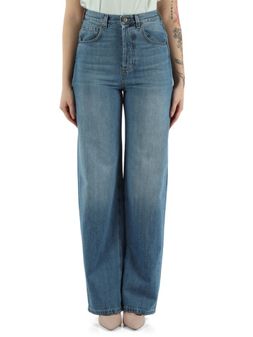 BLU | Pantalone jeans cinque tasche gamba lrga