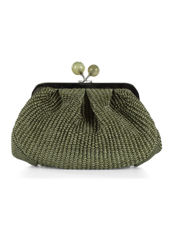 VERDE | Pasticcino bag effetto rafia PALMAS
