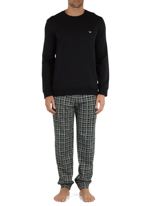 UNDERWEAR: Pigiama in cotone composto da t-shirt maniche lunghe e