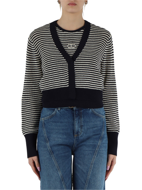 Twin set composto da cardigan e top in misto viscosa