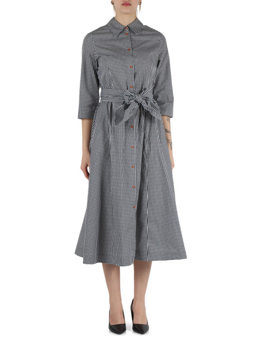 Abito chemisier in cotone stampa vichy