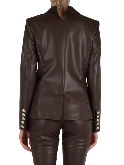 Pelle Marrone Giacche In Pelle Guess Giacca Doppiopetto In Ecopelle