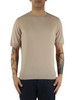 BEIGE | Maglia girocollo manica corta in cotone