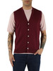 BORDEAUX | Gilet in cotone con bottoni