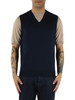 BLU SCURO | Gilet collo a V in cotone