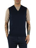 BLU SCURO | Gilet collo a V in cotone