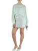 VERDE ACQUA | Abito corto in pizzo con paillettes