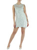 VERDE ACQUA | Abito corto in pizzo con paillettes