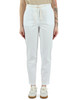 BIANCO | Pantalone in misto cotone e lyocell