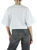 BIANCO | T-shirt cropped oversize in cotone BORGHETTO