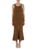 MARRONE CHIARO | Abito midi crochet JUNCUS