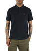 BLU SCURO | Polo regular fit in cotone piquet con ricamo logo