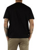 SCHWARZ | Baumwoll-T-Shirt mit Logo-Plakette