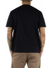 Dunkelblau | Baumwoll-T-Shirt mit Logo-Plakette