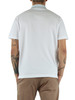 BIANCO | Polo in cotone piquet con placca logo