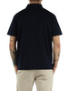 BLU SCURO | Polo in cotone piquet con placca logo