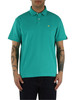 VERDE ACQUA | Polo in cotone piqué stretch con ricamo logo
