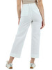 BIANCO | Pantalone in popeline di cotone stretch fiammata