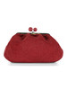 ROSSO | Borsa Pasticcino media effetto rafia FORTUNA