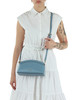 AZURBLAU | ATHENA Small Umhängetasche aus Leder