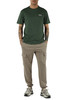 DUNKELGRÜN | Regular Fit T-Shirt aus Baumwolle mit Logoprint