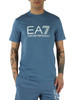BLU CHIARO | T-shirt slim fit in cotone con stampa logo
