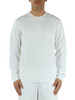 BIANCO | Felpa slim fit in cotone garzato con stampa logo