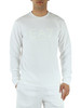 BIANCO | Felpa slim fit in cotone garzato con stampa logo