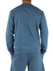 BLU CHIARO | Felpa slim fit in cotone garzato con stampa logo
