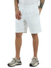 BIANCO | Pantaloncini sportivi slim fit in cotone garzato