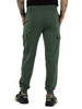 VERDE | Pantaloni sportivi slim fit in cotone garzato