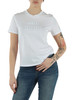 BIANCO | T-shirt regular boxy in cotone con ricamo logo