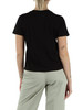 SCHWARZ | Boxy Regular T-Shirt aus Baumwolle mit Pailletten-Logo