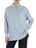 AZZURRO | Camicia oversize a righe in misto viscosa