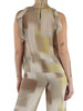 BEIGE | Top stampato in creponne di viscosa
